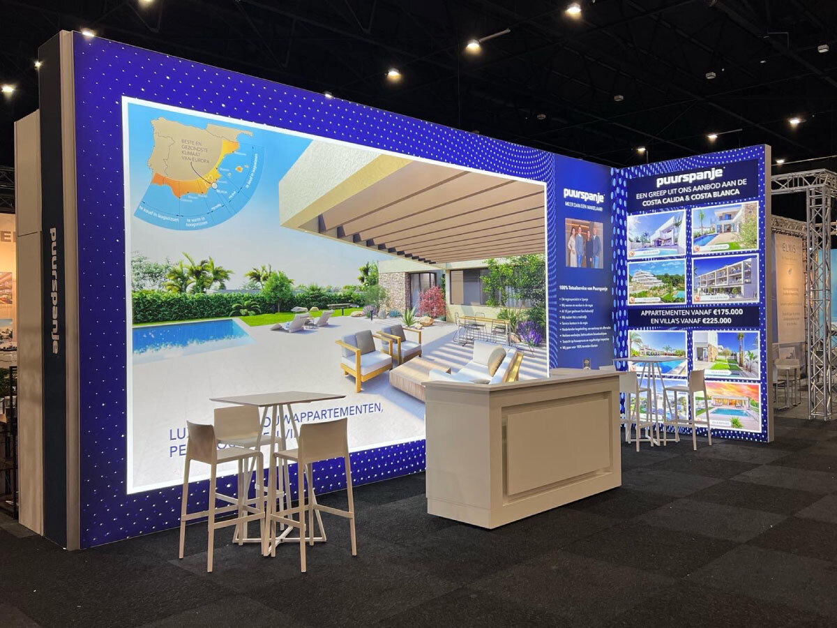 modulaire duurzame beursstands in alle formaten en in binnenland en buitenland